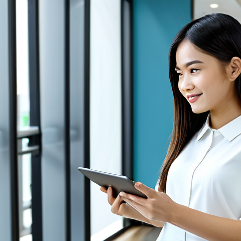 디지털 컴패니언십의 효과적인 채널 관리 - Digital Presence**
"A young Thai entrepreneur in a modern co-working space, confidently presenting ...